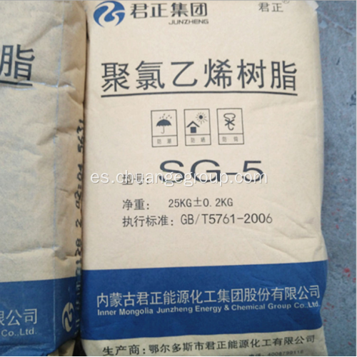 Junzheng PVC Resina SG5 para PVC flexible